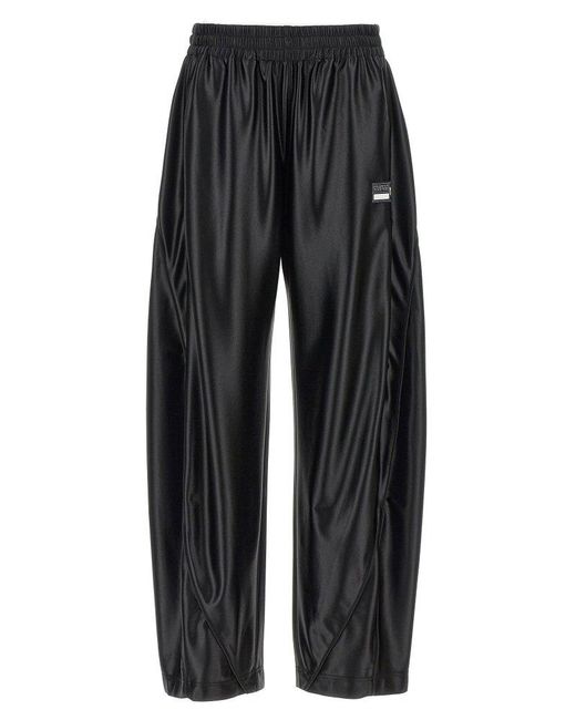 T By Alexander Wang Black Piping Logo Track Pants