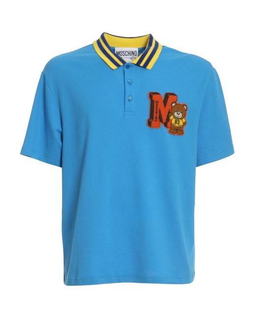 Moschino Cotton College Bear Polo in 