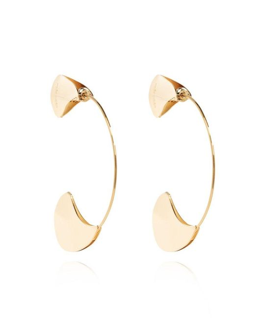 Jil Sander Metallic Brass Earrings,