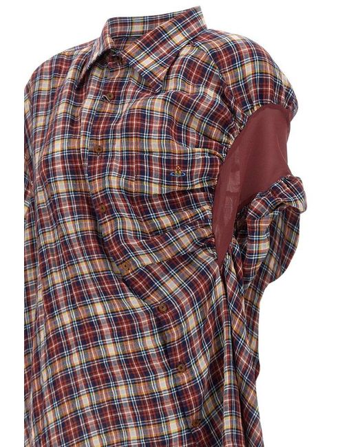 Vivienne Westwood Asymmetry Check Shirt Size L Condition A