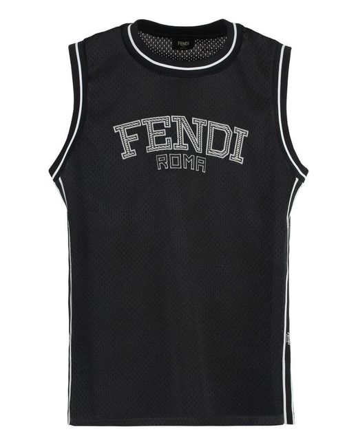 Fendi Black Jearsey Top for men
