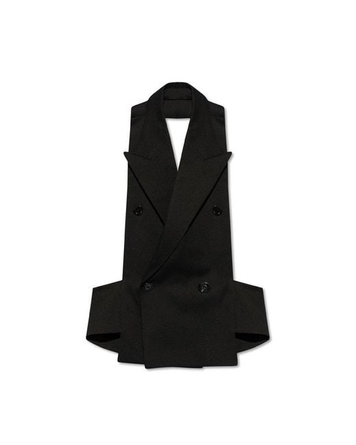 Dolce & Gabbana Black Vest With Open Back, for men