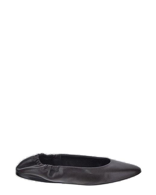 Saint Laurent Black Mami Almond Toe Ballet Flats