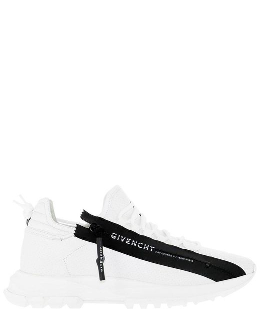 Givenchy White Spectre Zip Low Sneakers for men