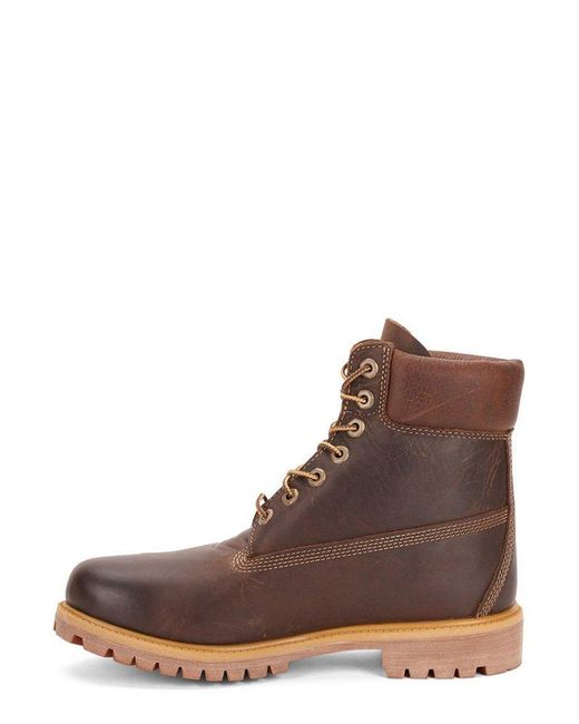 Timberland Brown Premium Waterproof Lace-Up Boots for men