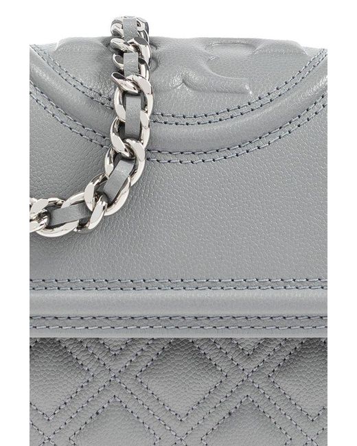 Tory Burch Gray Fleming Soft Shoulder Bag