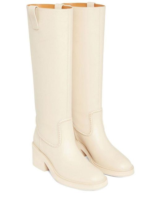Chloé White Mallo Knee-high Boots