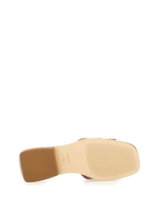 MICHAEL Michael Kors Brown Mandy Square-Toe Sandals