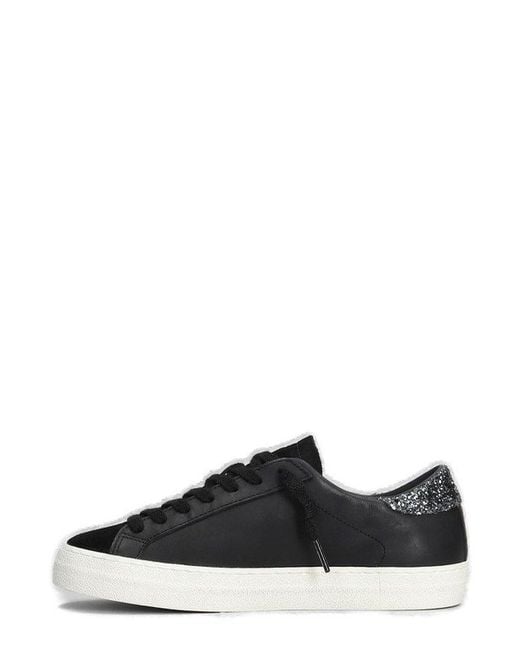 Date Black Hill Low Round-Toe Sneakers