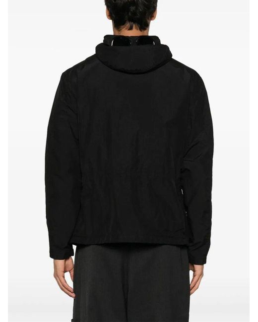 C P Company Black Goggle Hooded Jacket for men