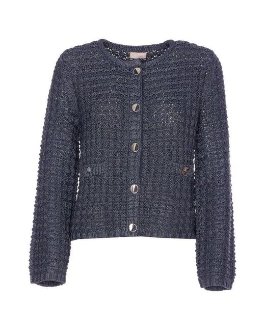 Liu Jo Blue Bouclé Jacket