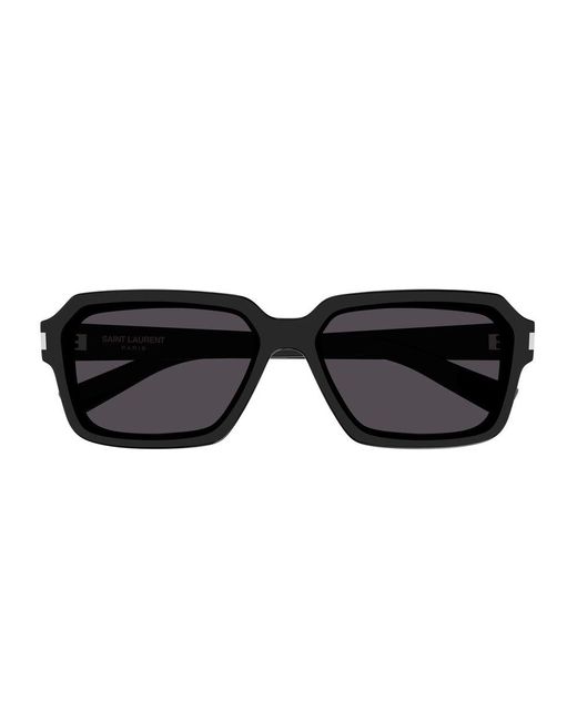 Saint Laurent Black Square Frame Sunglasses for men