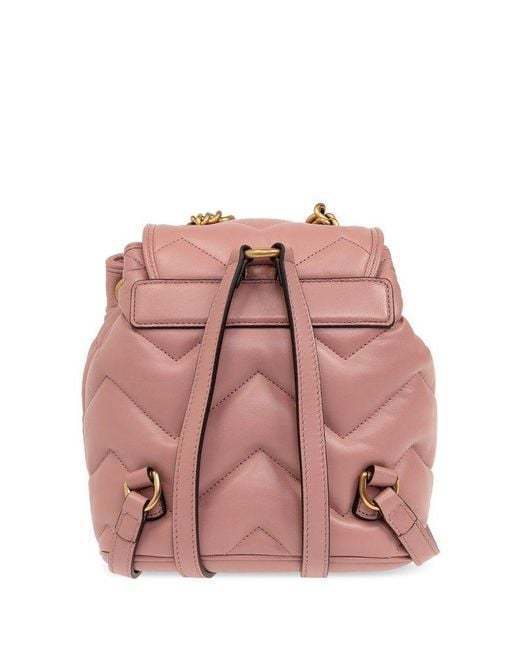 Gucci Pink 'GG Marmont' Backpack,