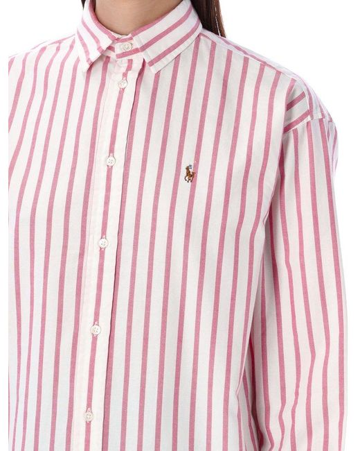 Polo Ralph Lauren Red Striped Oxford Shirt