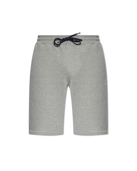 Paul Smith Gray Zebra Patch Drawstring Bermuda Shorts for men