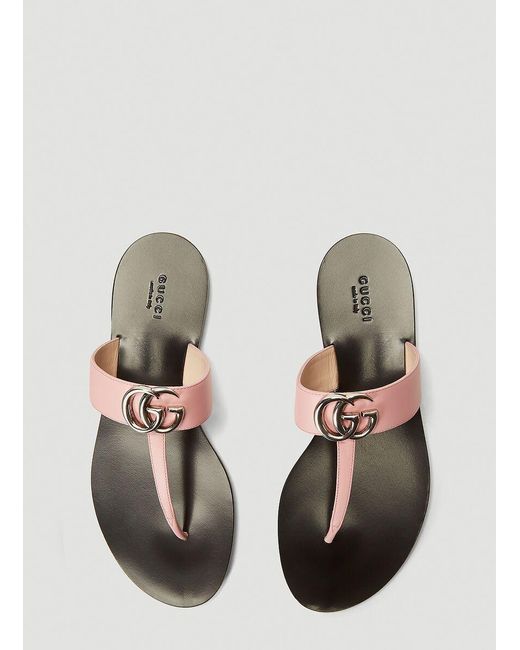 pink gucci thong sandals