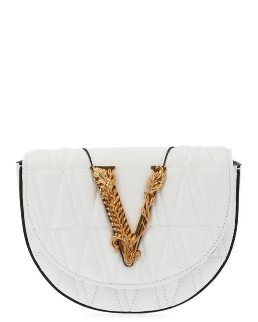 Versace White Virtus Belt Bag