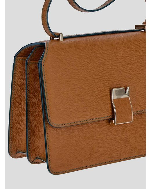 Valextra Brown Nolo Medium Crossbody Bag