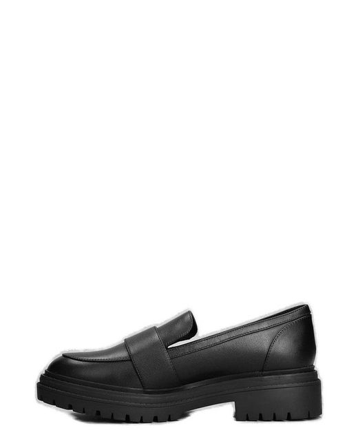 Michael Kors Black Parker Lug Logo Plaque Loafers