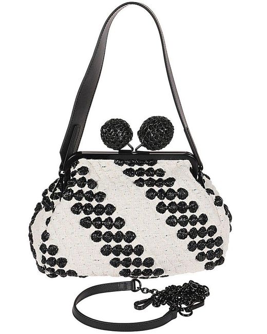 Weekend by Maxmara Black Embellished Chain Link Shoulder Bag