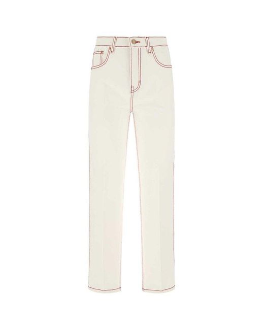 tory burch white denim