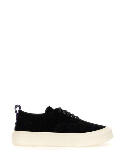 Eytys Black Logo Patch Low-Top Sneakers for men