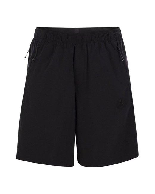 Moncler Black Logo Patch Shorts for men