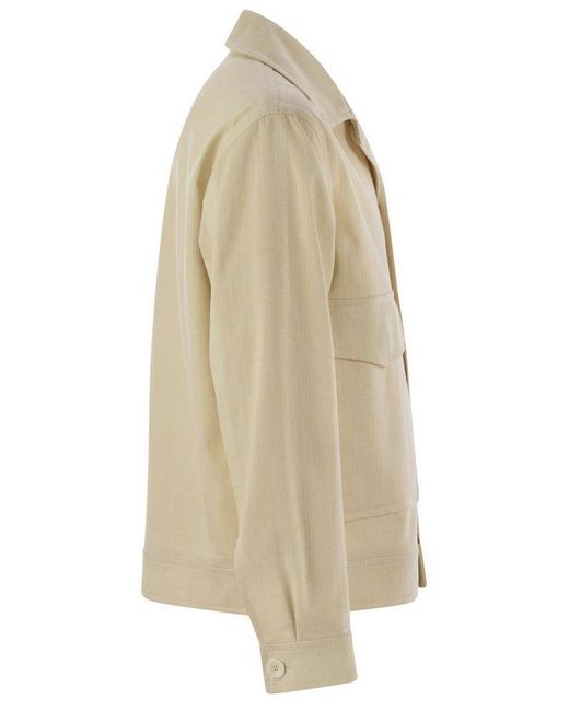 Tagliatore Natural Long Sleeved Buttoned Jacket for men
