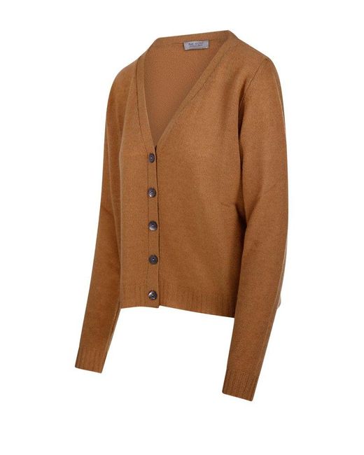 Be You Brown Buttoned Knit Cardigan