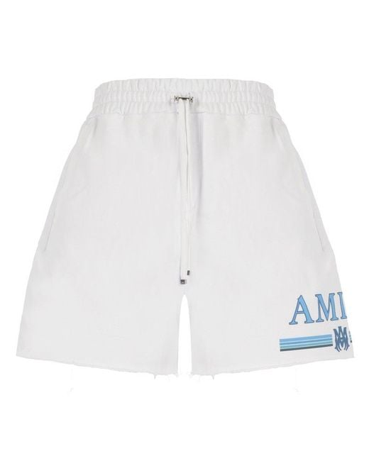 Amiri White Logo-printed Drawstring Shorts for men