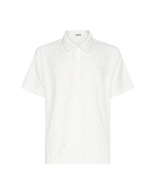 Dior White Oblique Polo Shirt for men
