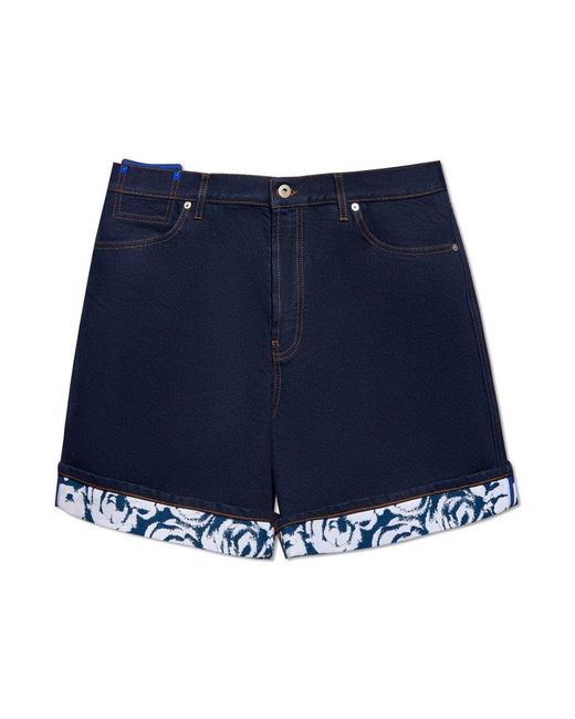 Burberry Blue Denim Shorts, for men