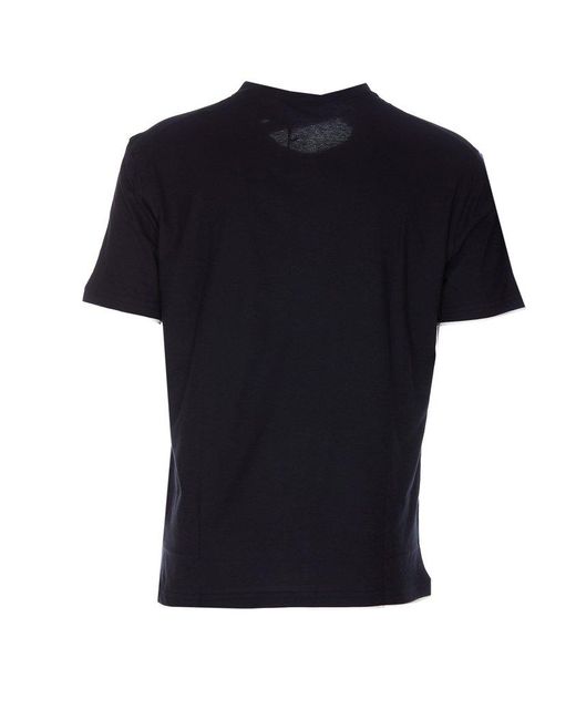 Paolo Pecora Black Short Sleeved Crewneck T-shirt for men