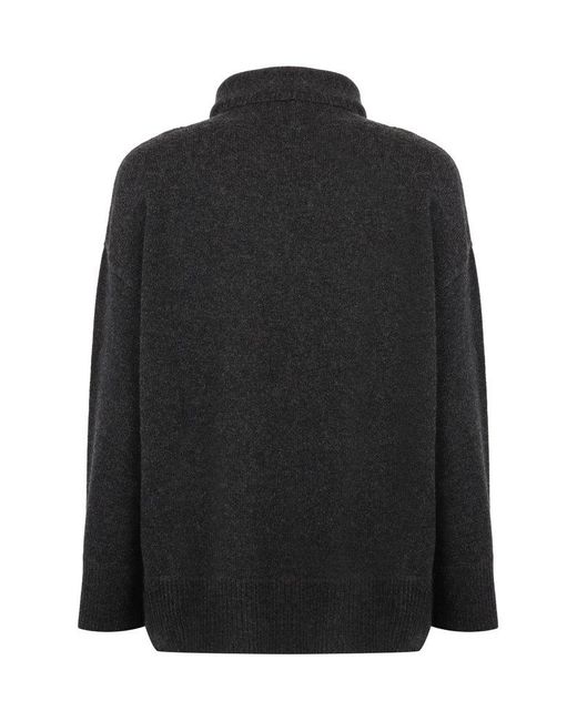 Aspesi Black Virgin-wool Turtleneck Sweater