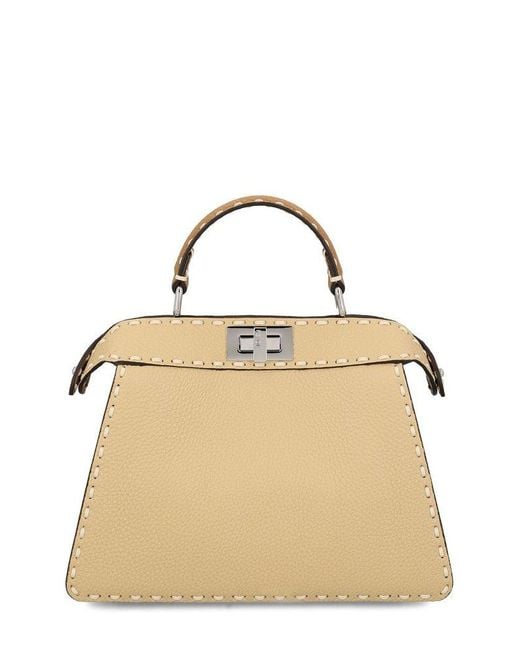 Fendi Metallic Peekaboo Iseeu Small Tote Bag