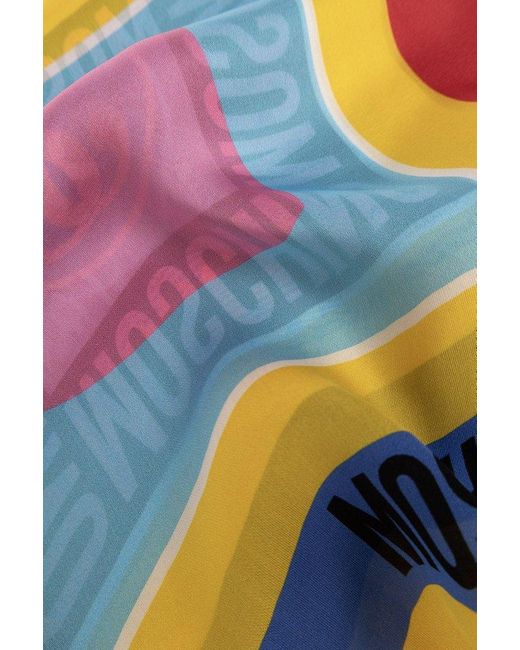 Moschino Multicolor Silk Scarf,