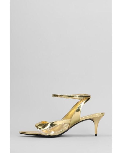 SCHUTZ SHOES Metallic Slingback Sandals