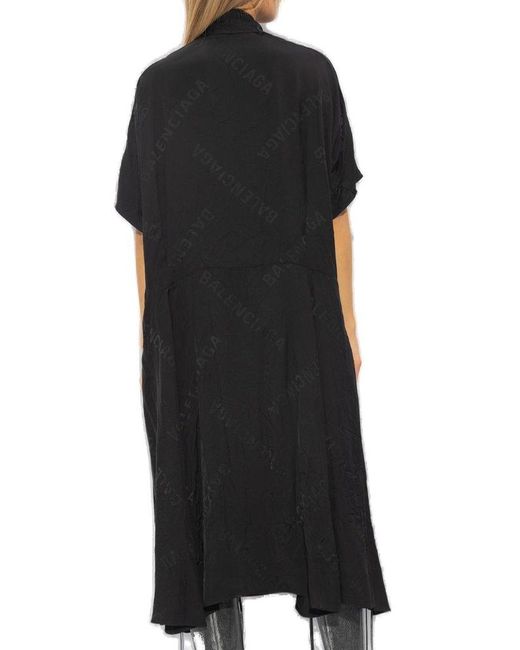 Balenciaga Black Dress With Logo,