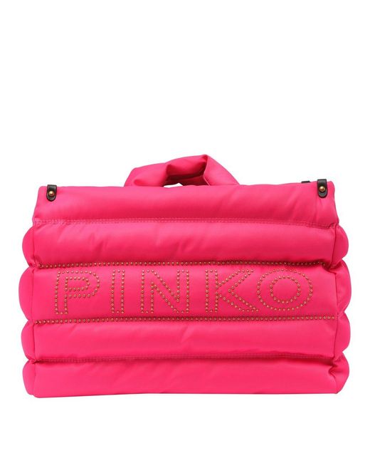 Pinko Pink Logo Hand Bag
