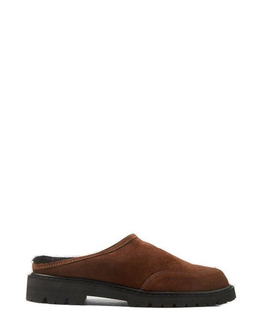 Diemme Leather Panelled Slip-on Mules in Brown - Save 43% | Lyst