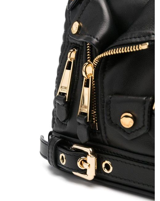 Moschino Black Biker Tote Bag