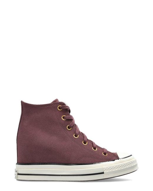 Converse Purple Classic High-Top Lace-Up Sneakers