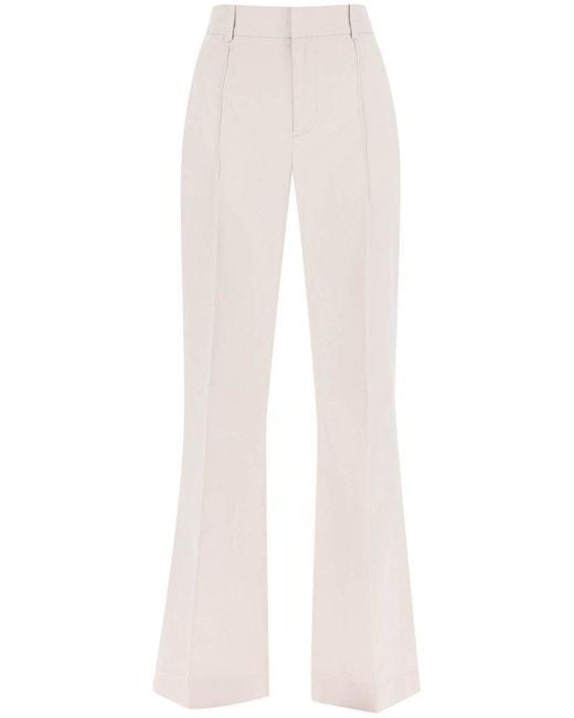 Polo Ralph Lauren White Cotton Bootcut Pants