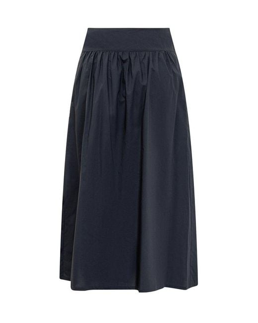 Woolrich Blue Long Cotton Skirt