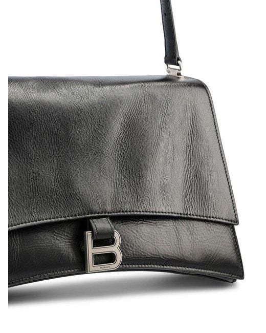 Balenciaga Black Crush Medium Sling Bag