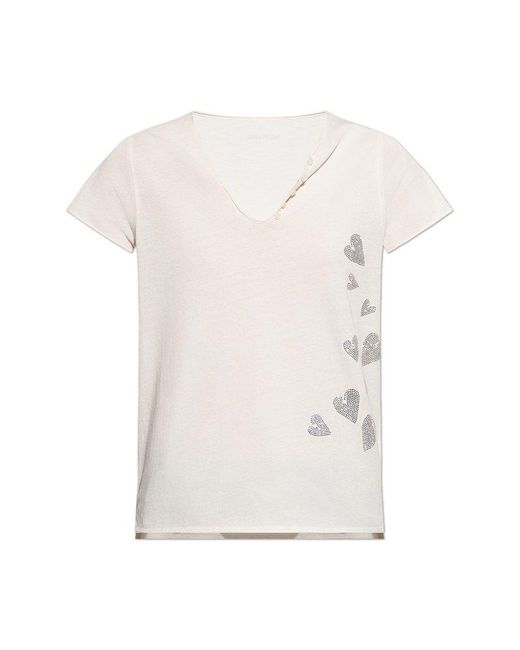 Zadig & Voltaire White T-shirt Tunisien,