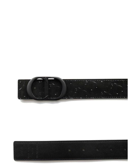 Dior Black Logo Plaque Belt for men