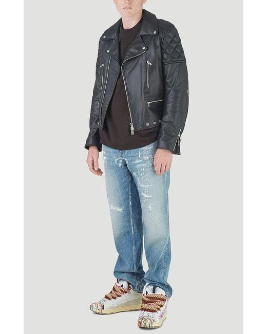 Lanvin X Gallery Dept. Studded Biker Leather Jacket in Black Lanvin X Gallery Dept. Studded Biker Leather Jacket in Black