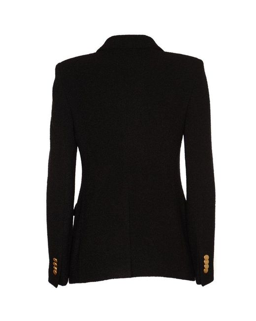 Tagliatore Black Double-Breasted Tailored Blazer