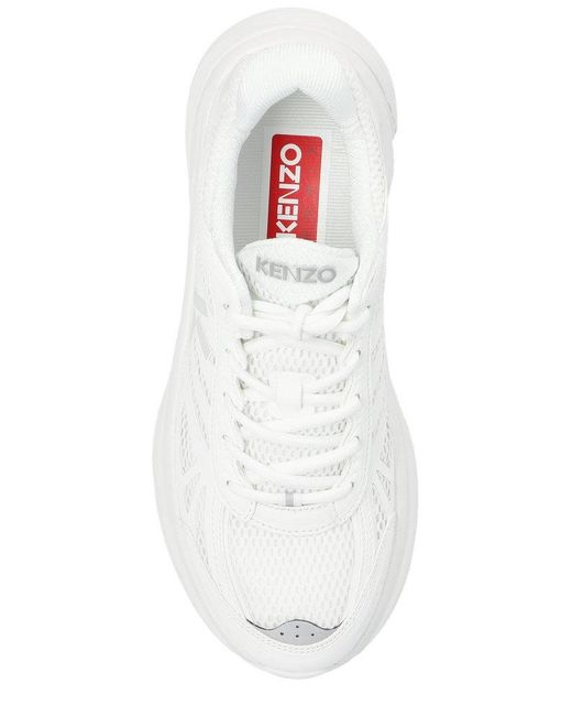 KENZO White Pace Lace-up Trainers
